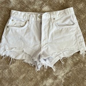 Agolde Parker Vintage White cutoff 28